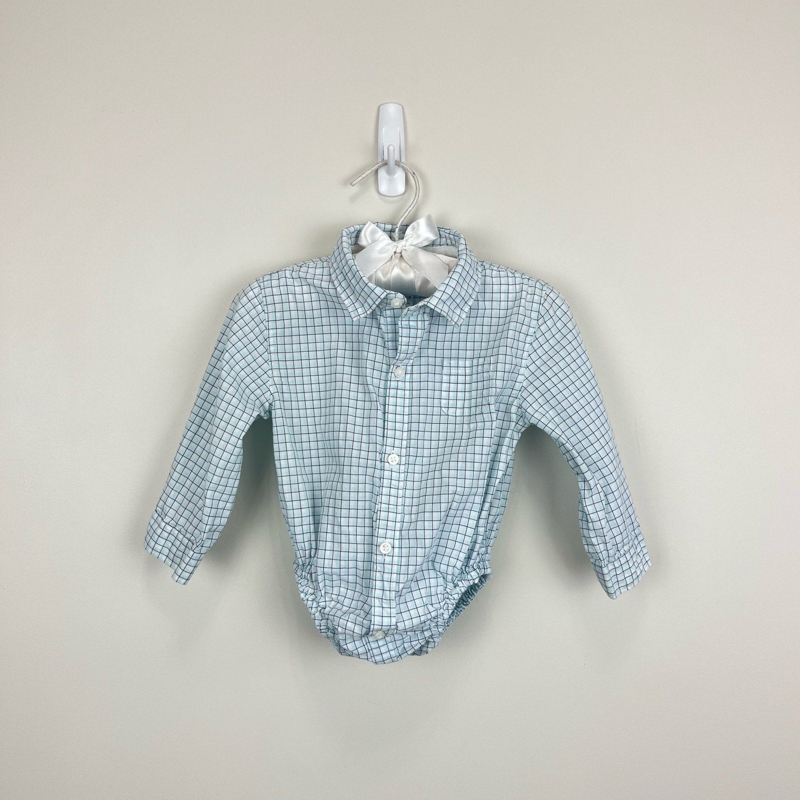 Janie and Jack Blue Plaid Bodysuit 12-18 Months