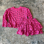 Load image into Gallery viewer, Vintage J.J.'s Kids Floral Ruffle Shirt &amp; Skirt Set 4T
