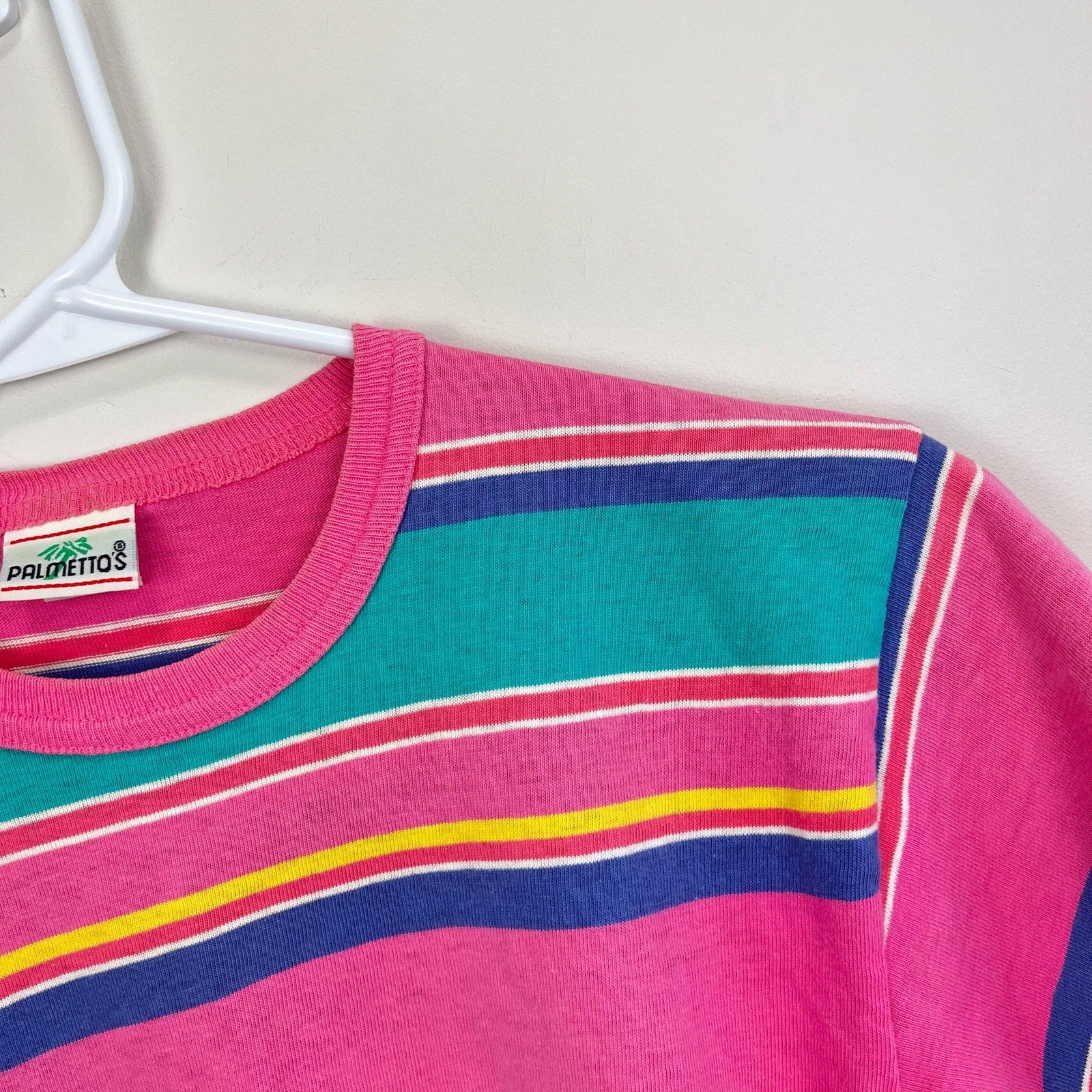 Vintage Palmetto's Pink Striped Tee 14/16