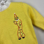 Load image into Gallery viewer, Vintage Yellow Clown Knit Coverall Overall
