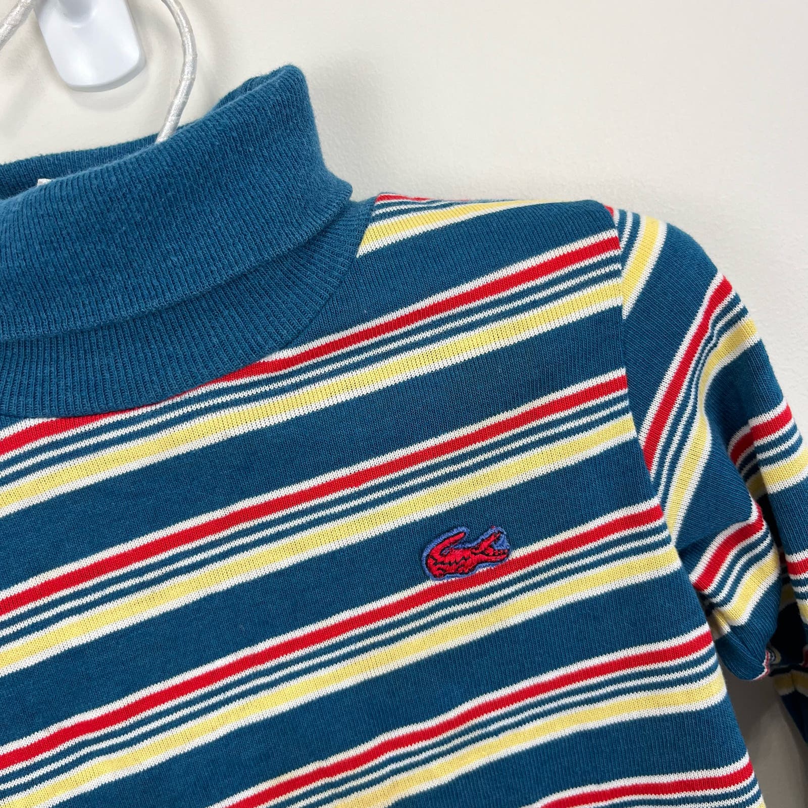 Vintage Lacoste Colorful Striped Long Sleeve Shirt 3T USA