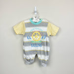 Load image into Gallery viewer, Vintage Doe Spun Striped Sailing Shortall Romper 3-6 Months
