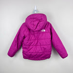 Load image into Gallery viewer, The North Face Girls Reversible Perrito Jacket Peak Purple Terrain Multi-Print 4T
