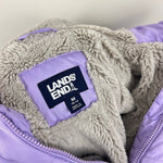 Load image into Gallery viewer, Lands' End Girls Fleece Lined Parka Lilac Breeze M 10-12
