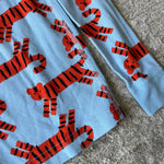 Load image into Gallery viewer, Hanna Andersson Blue Otis the Tiger Long John Pajamas 120 cm 6-7
