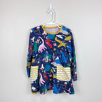 Load image into Gallery viewer, Mini Boden Educational Jersey Pocket Tunic Starboard Blue When I Grow Up 6-7
