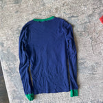 Load image into Gallery viewer, Mini Boden Snug Long John Pajamas Navy Dinosaur 14
