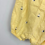 Load image into Gallery viewer, Janie and Jack Embroidered Sailboat Linen-Cotton Shortall Romper 3-6 Months
