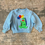 Load image into Gallery viewer, Vintage Joggles Party Dinosaur Sweatsuit 6-9 Months
