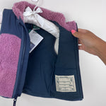 Load image into Gallery viewer, L.L. Bean Infants' Sherpa Fleece Vest Mauve Berry Carbon Navy 6-12 Months NWT 59.95
