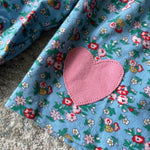 Load image into Gallery viewer, Mini Boden Cosy Ruffle Playset Dusty Blue Flower Bouquet 6-9 Months
