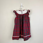 Load image into Gallery viewer, Lil Cactus Smocked Plaid Christmas Tree Dress 2T
