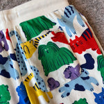 Load image into Gallery viewer, Mini Boden Kids' Pet Print Cotton Joggers Oatmeal Rainbow Pets 7-8 NWT
