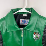 Load image into Gallery viewer, Vintage NBA Elevation Green Black Vegan Leather Kids Jacket 7

