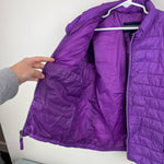 Load image into Gallery viewer, Lands&#39; End ThermoPlume Packable Jacket Purple Large 7
