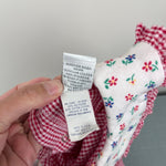 Load image into Gallery viewer, Vintage Peter Rabbit &amp; Friends Plaid Ruffle Romper 12 Months USA
