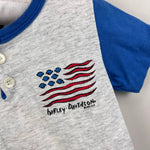 Load image into Gallery viewer, Vintage Harley Davidson Gray Blue Flag T-Shirt Toddler USA
