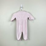 Load image into Gallery viewer, Jacadi Paris Pink Velour Ruffle Footie 3 Months
