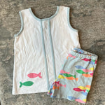 Load image into Gallery viewer, The Beaufort Bonnet Company Mary Simms Short Set Fishies 10
