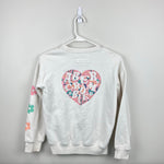 Load image into Gallery viewer, Abercrombie Kids Relaxed Fit Graphic Sweatshirt Groovy Hearts &amp; Flowers 9-10
