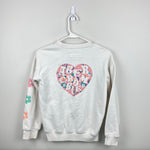 Load image into Gallery viewer, Abercrombie Kids Relaxed Fit Graphic Sweatshirt Groovy Hearts &amp; Flowers 9-10
