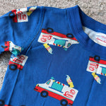 Load image into Gallery viewer, Hanna Andersson Blue Ice Cream Truck Short John PJs 130 cm 8
