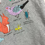Load image into Gallery viewer, Mini Boden British Endangered Animals Graphic T-Shirt Gray 7-8
