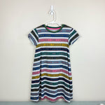 Load image into Gallery viewer, Mini Boden Harry Potter Charms Class Jersey Dress Mist Blue Spell Stripe 7-8
