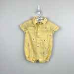 Load image into Gallery viewer, Janie and Jack Embroidered Sailboat Linen-Cotton Shortall Romper 3-6 Months
