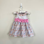 Load image into Gallery viewer, Bon Bebe Floral Bow Dress 3-6 Months
