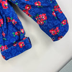 Load image into Gallery viewer, Vintage Jet Set Babies Blue Floral Overalls 9 Months

