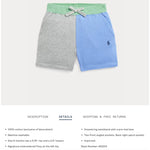 Load image into Gallery viewer, Ralph Lauren Color-Blocked Spa Terry Hoodie &amp; Shorts Set 12 Months
