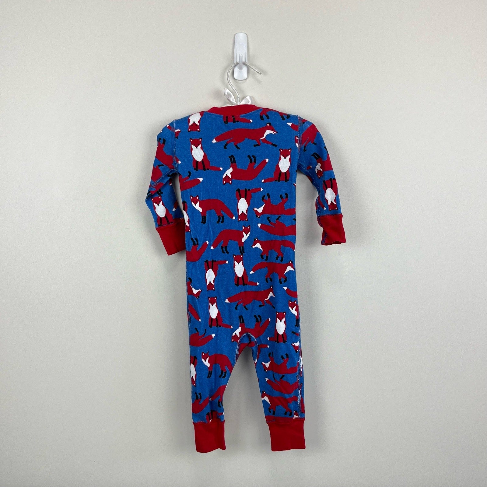 Hanna Andersson Red Blue Fox Pajamas 70 cm 6-12 Months