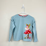 Load image into Gallery viewer, Mini Boden Blue Fairy Mushroom Applique Tee 9-10
