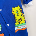 Load image into Gallery viewer, Vintage Lullaby Land Blue Circus Footie Coverall Medium 14.5-18 lbs USA
