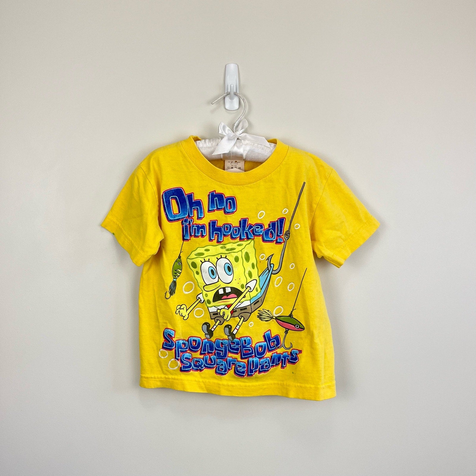 Vintage Spongebob Squarepants Yellow Tee Small