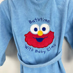 Load image into Gallery viewer, Vintage Y2K Sesame Street Beginnings Blue Elmo Bathrobe 0-9 Months
