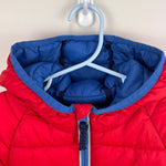 Load image into Gallery viewer, Mini Boden Kids' Pack Away Padded Jacket Rockabilly Red 6-7
