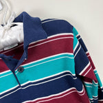 Load image into Gallery viewer, Vintage Healthtex Boys Striped Long Sleeve Polo Shirt 7 USA
