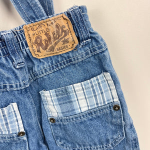 Vintage Little Rebels Blue Jean Suspender Pants 2T