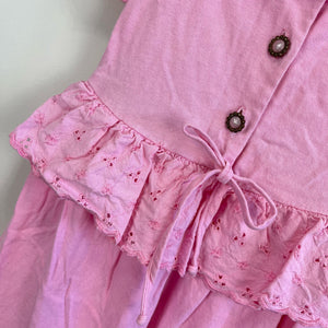 Vintage Wee Boxers Pink Ruffle Jumpsuit 24 Months USA