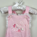 Load image into Gallery viewer, Vintage Carter's Soft Pink Bunny Cat Overalls 9 Months USA
