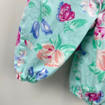 Load image into Gallery viewer, Vintage OshKosh B'gosh Green Floral Ballet Co Bunny Ruffle Overalls Set 3-6 Months USA
