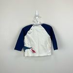 Load image into Gallery viewer, Mini Boden Long Sleeve Applique Dino Tee 6-12 Months
