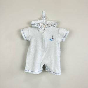 Kissy Kissy Lighthouse Hooded Cover Up Romper 6-9 Months