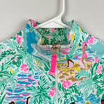 Load image into Gallery viewer, Lilly Pulitzer Girls UPF 50+ Little Skipper Popover Multi Lets Get Together L 8-10
