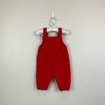 Load image into Gallery viewer, Mini Boden Rockabilly Red Snowman Dungarees 3-6 Months NWT
