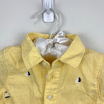 Load image into Gallery viewer, Janie and Jack Embroidered Sailboat Linen-Cotton Shortall Romper 3-6 Months

