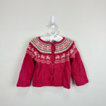 Load image into Gallery viewer, Janie and Jack Fair Isle Reindeer Cardigan 12-18 Months
