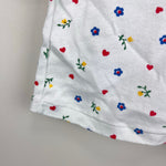 Load image into Gallery viewer, Vintage Short Sleeve White Floral Heart T-Shirt 18 Months
